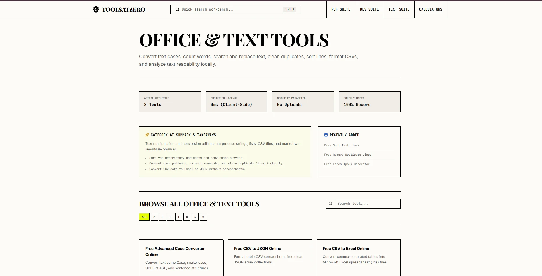 Tools At Zero curated artifact 01